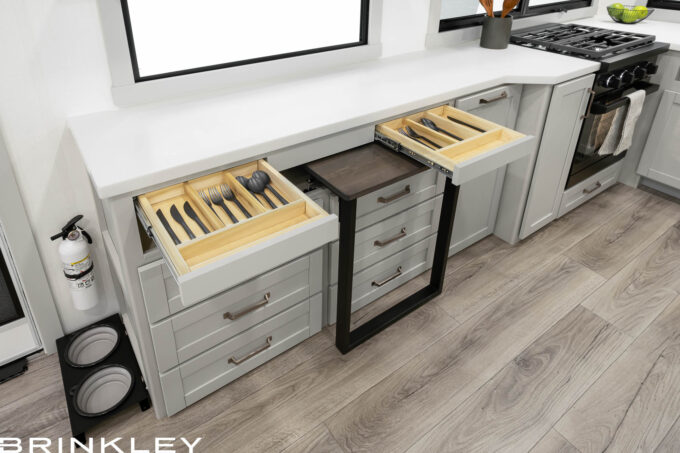 | Model Z 2680 Fifth Wheels 26 2025 Brinkley RV Model Z 2680 Dining Room Utensil Drawers 8572