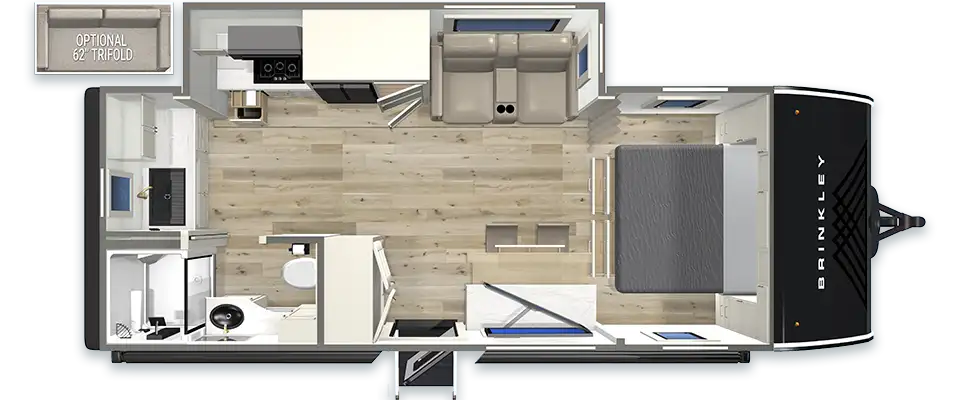 Brinkley RV Ix 23x Lightweight Travel Trailer Floorplan Small Lightweight Travel Trailers Floorplan Ix 23