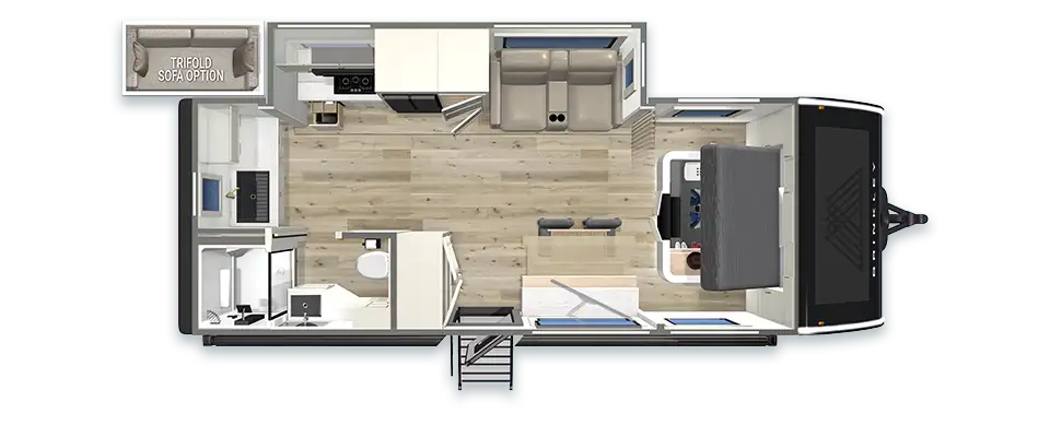 Brinkley RV I 235 Travel Trailer Floorplan Small Luxury Travel Trailers Floorplan I 235