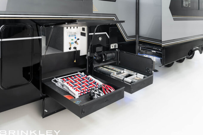 | Model G Fifth Wheel Toy Hauler Line 108 Fifth Wheel Toy Hauler Cargo Storage Drawers