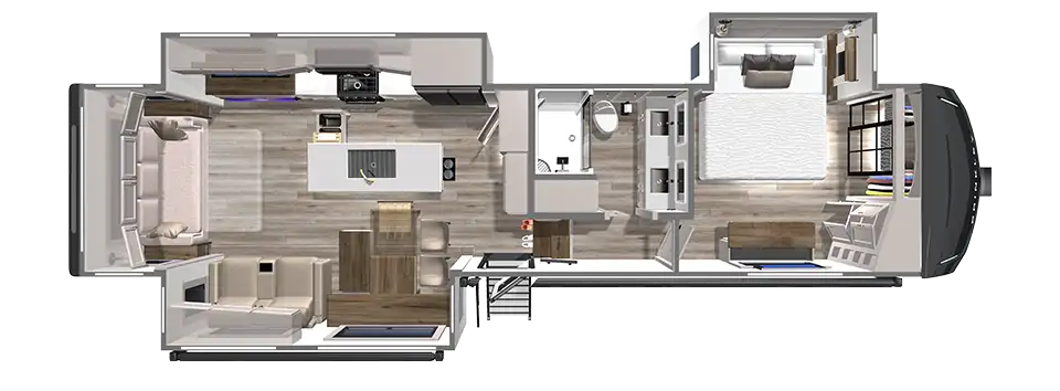 Fifth Wheel with a Large Bathroom & Dual Vanities Fifth-Wheel-with-Double-Sinks-Z3600-by-Brinkley