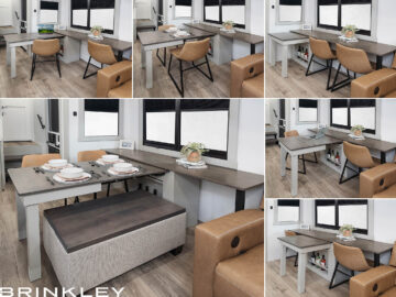 | Model Z 3400 Fifth Wheels 13 Sliding Desk-Dining Table w/ Extending Leaves