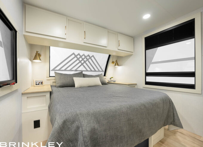 | Model I 265 Travel Trailers 20 CPAP Ready Luxury Travel Trailer Bedroom