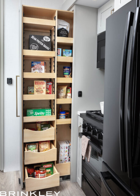 | Model G Fifth Wheel Toy Hauler Line 92 Brinkley RV Model G 3500 Fifth Wheels Int Kitchen Pantry 9055