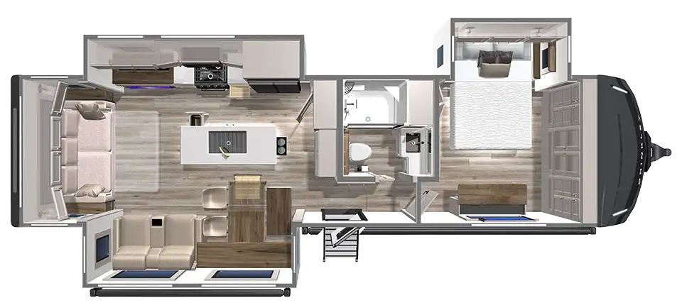 Brinkley RV Model Z AIR 310 Travel Trailer Floorplan Model Z 310 AIR Travel Trailer Floorplan