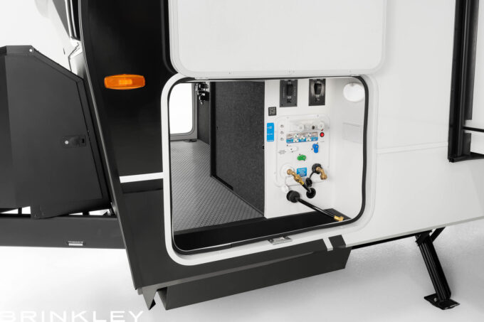 | Model Z AIR 297 Travel Trailers 63 Model Z AIR 310 Travel Trailers Exterior Docking Center 65 Hose 2025 Brinkley RV 7911