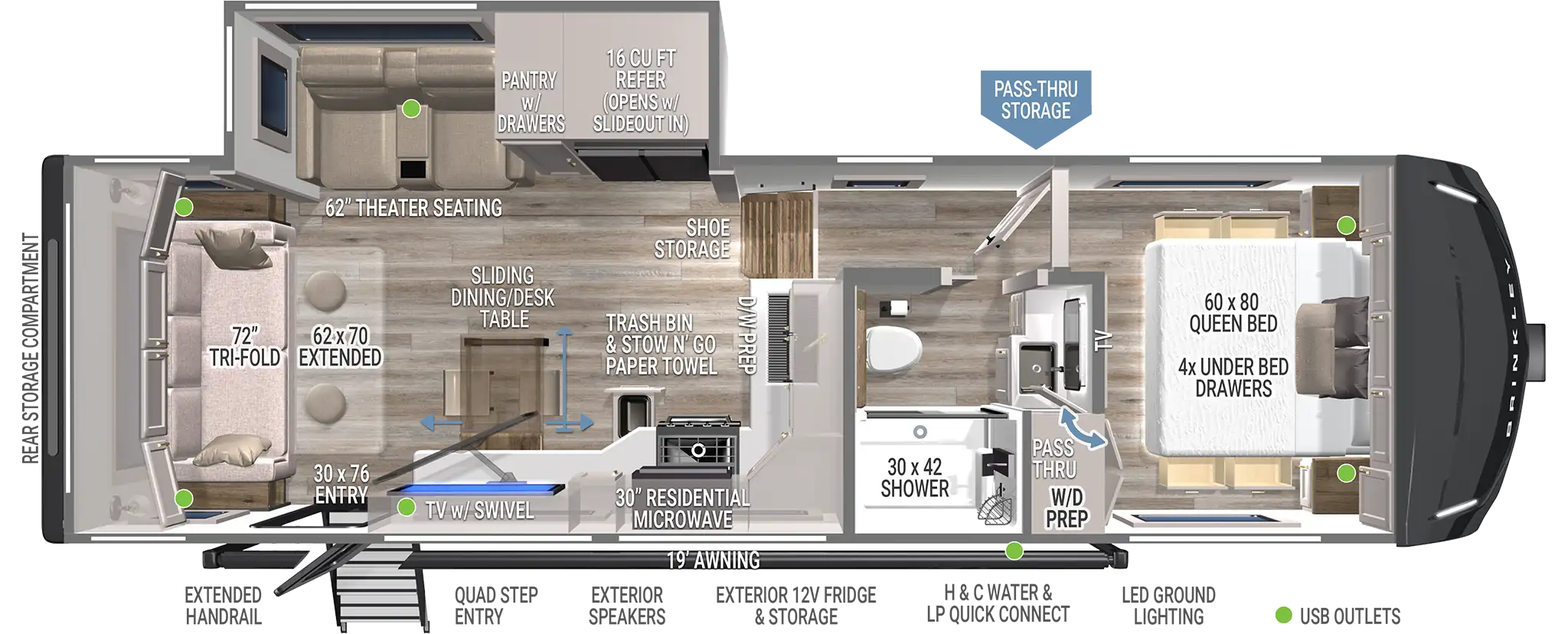 | Model Z 2670 Fifth Wheels 1 Under 30 ft Fifth Wheel Floorplan