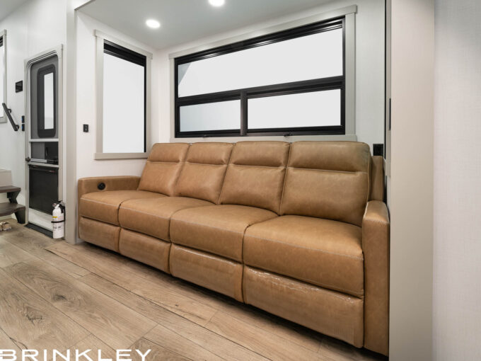 | Model Gx Toy Hauler Line 82 Model Gx 3500x Fifth Wheels Living Room Sofa 4x Recliners 2026 Brinkley RV 0601