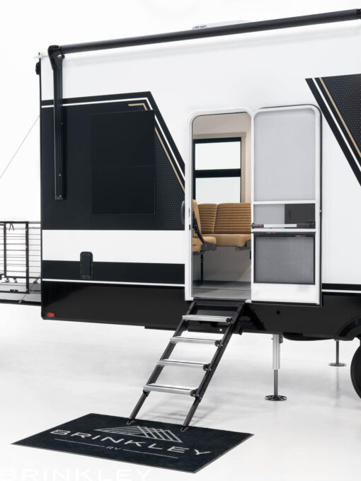 | Model Gx Toy Hauler Line 69 Model Gx 3500x Fifth Wheels Exterior Rear Entry Steps 2026 Brinkley RV 0924