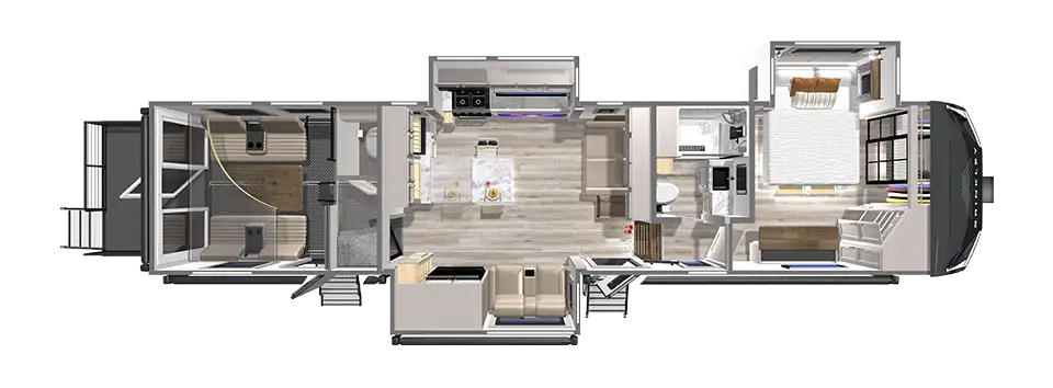 Brinkley RV Model G 3520 Toy Hauler Floorplan Fifth Wheel with 11 foot Garage G 3520