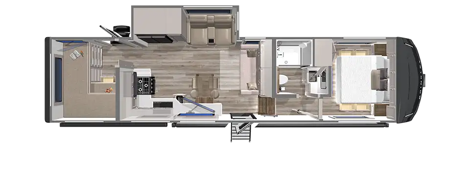 Brinkley RV Model Z 2810 Fifth Wheel with Bunk Beds Floorplan Bunkhouse Fifth Wheels with Bunk Beds Model Z 2810