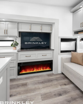 | Model Z 3300 Fifth Wheels 16 2025 Brinkley RV Model Z 3300 Living Room Fireplace TV 5845