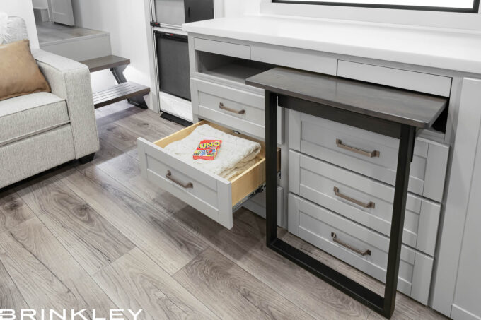 | Model Z 2680 Fifth Wheels 27 2025 Brinkley RV Model Z 2680 Dining Room Dinesk Drawers 8612