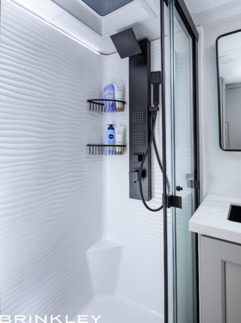 | Model G 4100 Toy Haulers 72 Brinkley RV Model G 3500 Fifth Wheels Int Bathroom Shower 9405