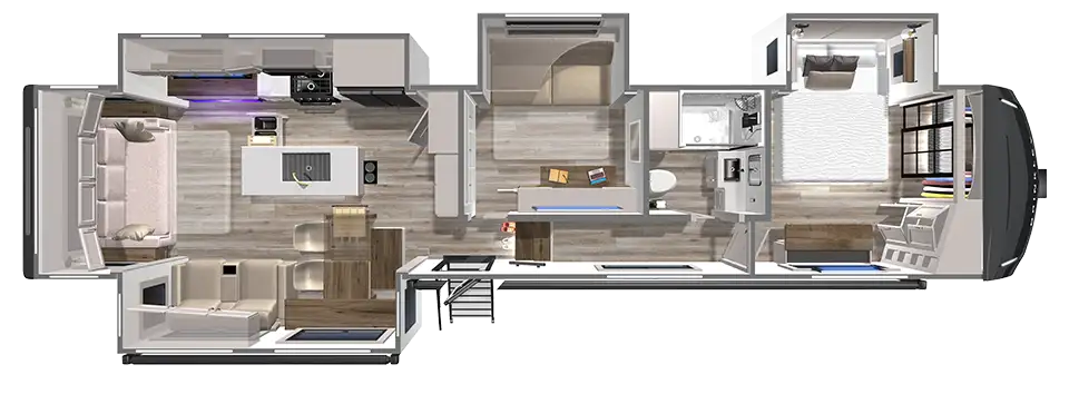 Fifth Wheel with a Mid-Bunk/Office Room Brinkley RV Model Z3610 Bunkhouse Office Fifth Wheels