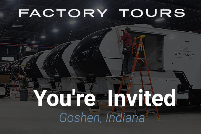 | Home 9 Brinkley RV Factory Tours Goshen Elkhart Indiana