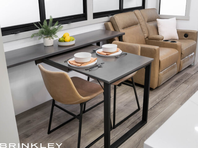 | Model G 4100 Toy Haulers 47 2025 Brinkley RV Model G 4100 Dining Room G Dinesk Table 4 Two 4109