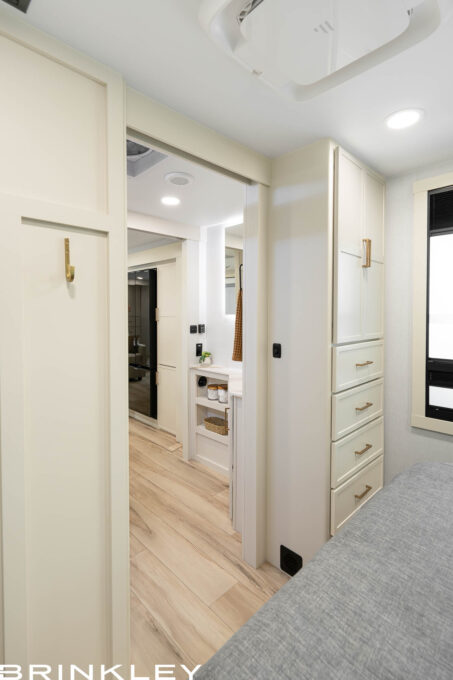 | Model I 294 Travel Trailers 25 Model I 294 Travel Trailers Bedroom Bathroom View 2025 Brinkley RV 8859