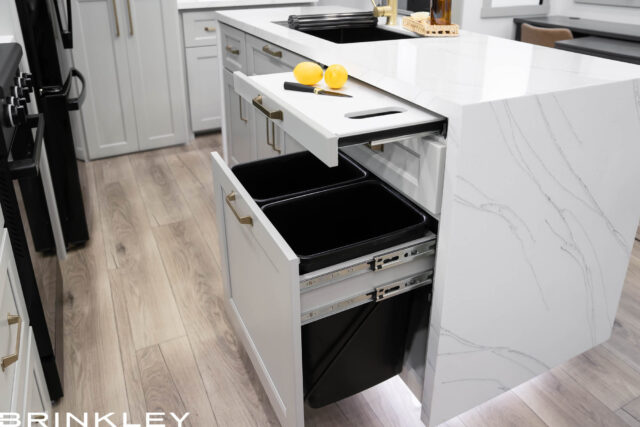 | Model G 4100 Toy Haulers 42 2025 Brinkley RV Model G 4100 Kitchen Pull Out Trash Bin Cutting Board 3986