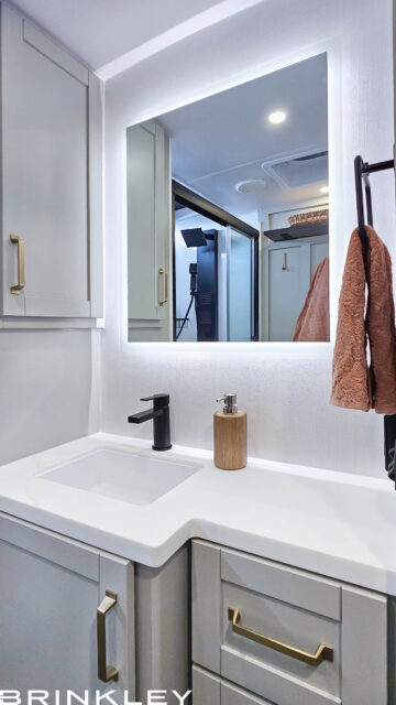 | Model Z AIR Travel Trailer Line 63 Premium Bathroom Amenities