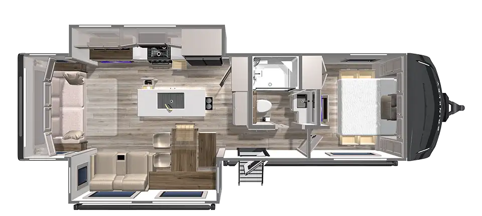 Brinkley RV Model Z AIR 297 Travel Trailer Floorplan Brinkley Model Z AIR 297 Travel Trailers Floorplans