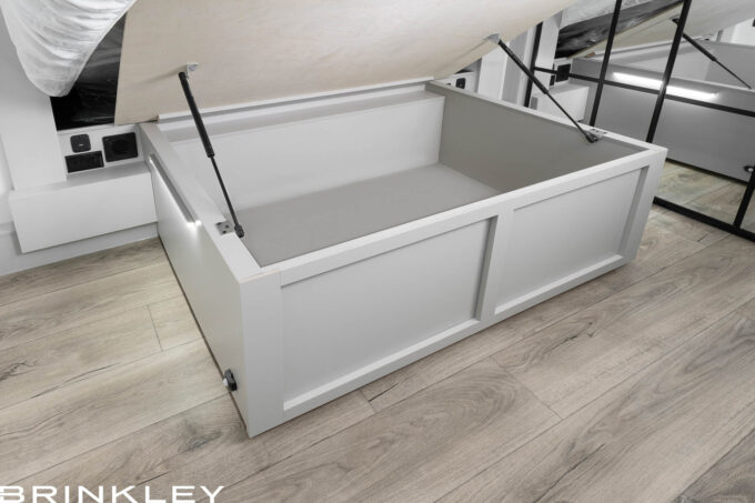 | Model Gx Toy Hauler Line 90 Model Gx 3500x Fifth Wheels Bedroom Under Bed Storage 2026 Brinkley RV 0772