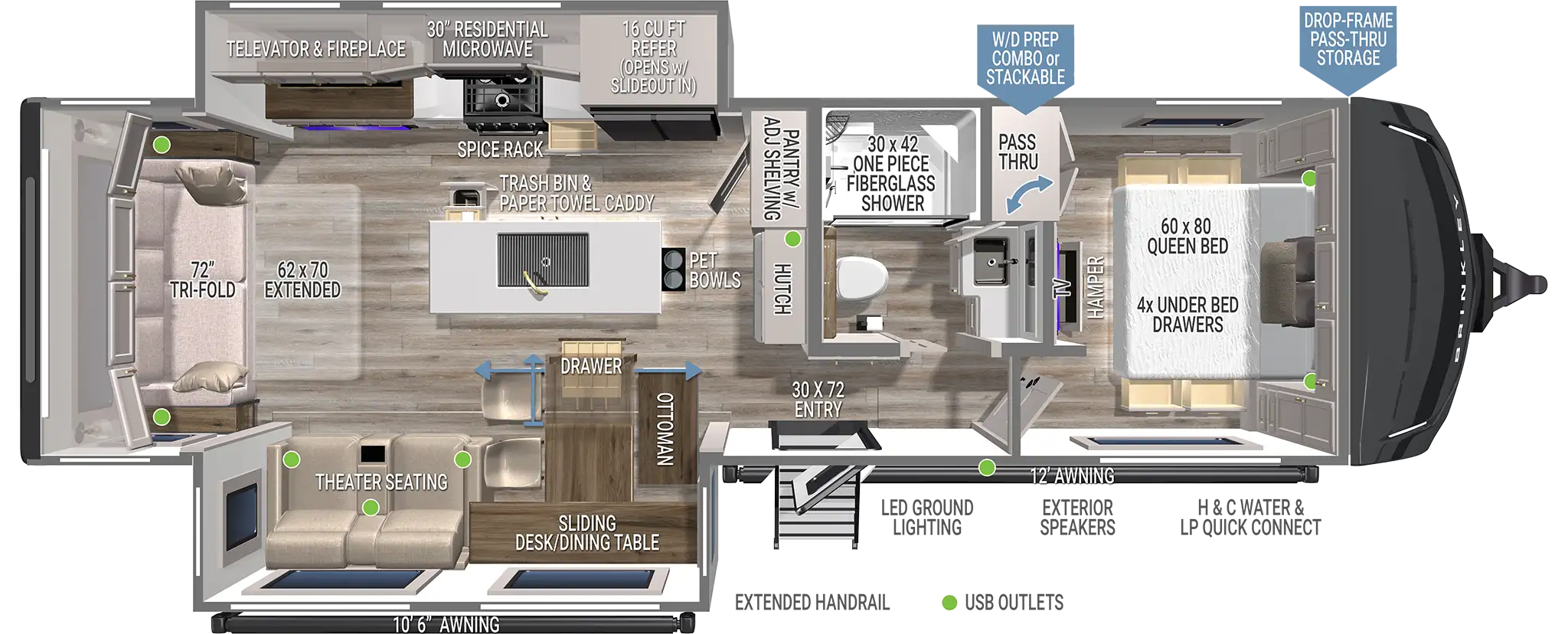 Model Z AIR 310 Luxury Travel Trailers Model Z AIR 297 Luxury Travel Trailers by Brinkley RV